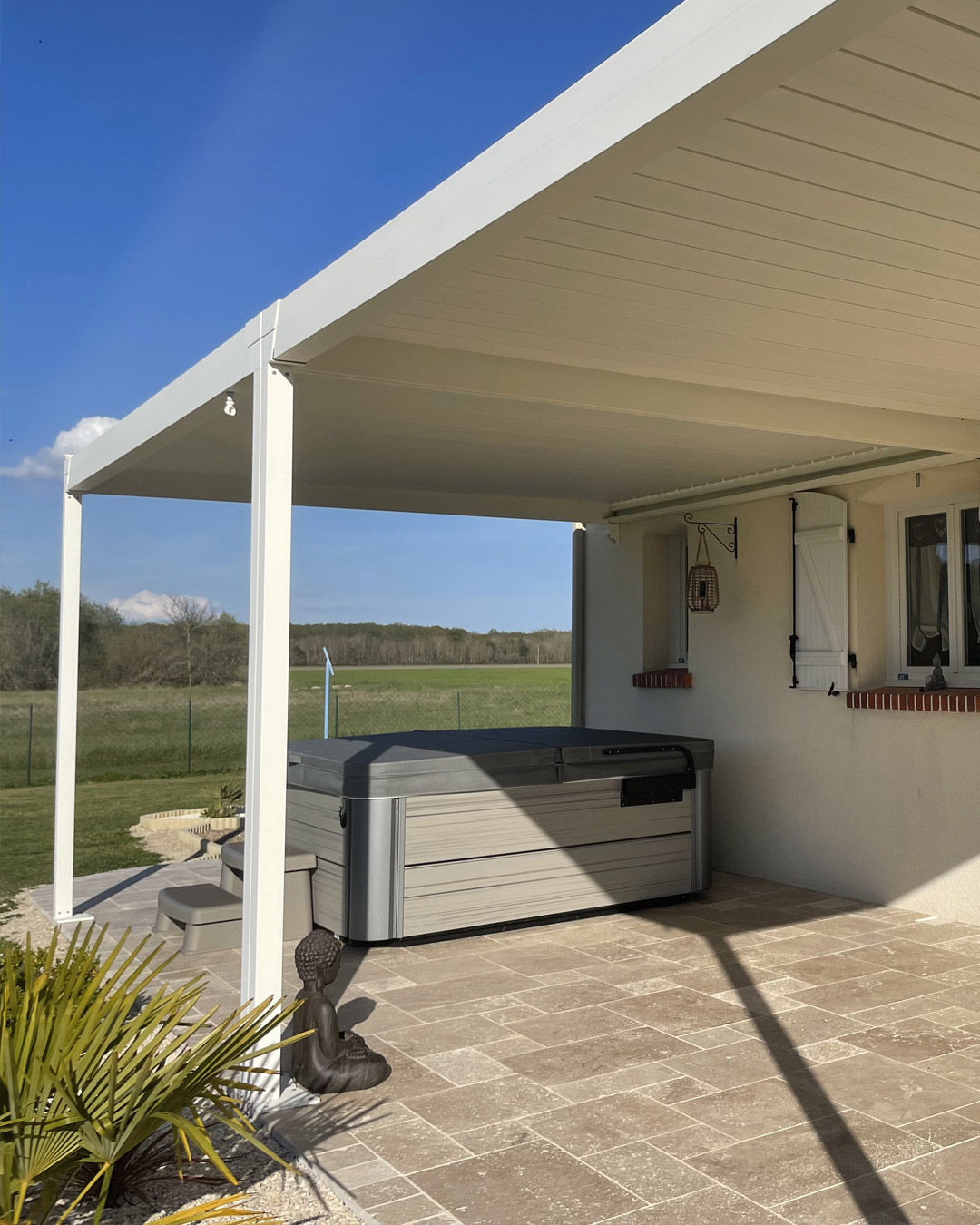 Pergola bioclimatique double adossée ETERIA